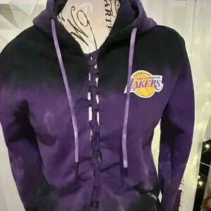 Mitchell & Ness Los Angeles Lakers Women’s Hoodie. Small. Purple Tye-Dye .